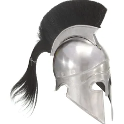 vidaXL Soldatenhelm Grieks replica LARP staal zilverkleurig