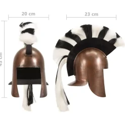 vidaXL Soldatenhelm Grieks replica LARP staal koperkleurig