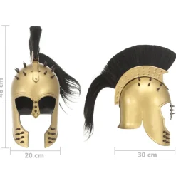 vidaXL Soldatenhelm Grieks replica LARP staal messingkleurig