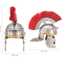 vidaXL Soldatenhelm Romeins replica staal zilverkleurig