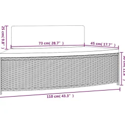 vidaXL Spa-bankjes met kussens 2 st poly rattan grijs