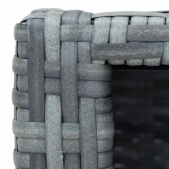 vidaXL Spatrap 92x45x25 cm poly rattan grijs