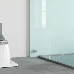 vidaXL Spatscherm keuken 70x40 cm gehard glas melkwit