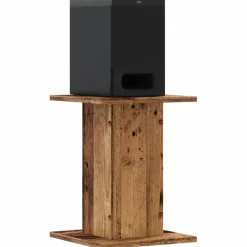 vidaXL Speakerstandaards 2 st 30x30x40 cm bewerkt hout oud houtkleurig