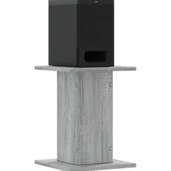 vidaXL Speakerstandaards 2 st 30x30x40 cm bewerkt hout grijs sonoma