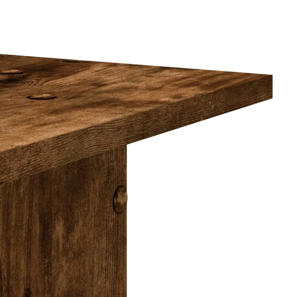 vidaXL Speakerstandaards 2 st 30x30x40 cm bewerkt hout gerookt eiken