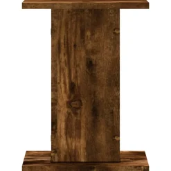 vidaXL Speakerstandaards 2 st 30x30x40 cm bewerkt hout gerookt eiken