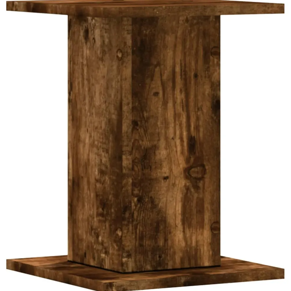 vidaXL Speakerstandaards 2 st 30x30x40 cm bewerkt hout gerookt eiken