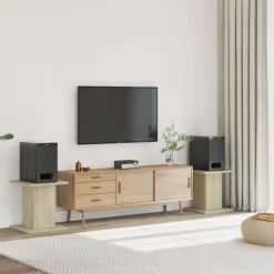 vidaXL Speakerstandaards 2 st 30x30x40 cm bewerkt hout sonoma eiken