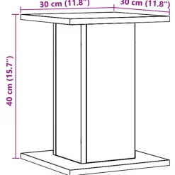 vidaXL Speakerstandaards 2 st 30x30x40 cm hout artisanaal eikenkleurig