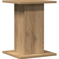 vidaXL Speakerstandaards 2 st 30x30x40 cm hout artisanaal eikenkleurig