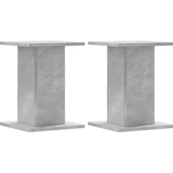 vidaXL Speakerstandaards 2 st 30x30x40 cm bewerkt hout betongrijs