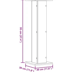 vidaXL Speakerstandaards 2 st 30x30x95 cm bewerkt hout zwart