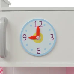 vidaXL Speelgoedkeuken roze en wit 82x30x100 cm hout