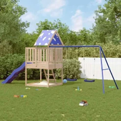 vidaXL Speelhuis massief grenenhout