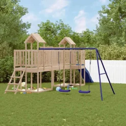 vidaXL Speelhuis massief grenenhout