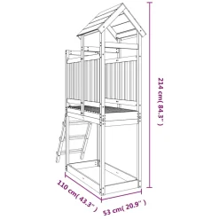 vidaXL Speelhuis 53x110x214 cm geïmpregneerd grenenhout