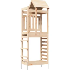 vidaXL Speeltoren Bruin 52,5 x 85 x 238 cm Massief grenenhout