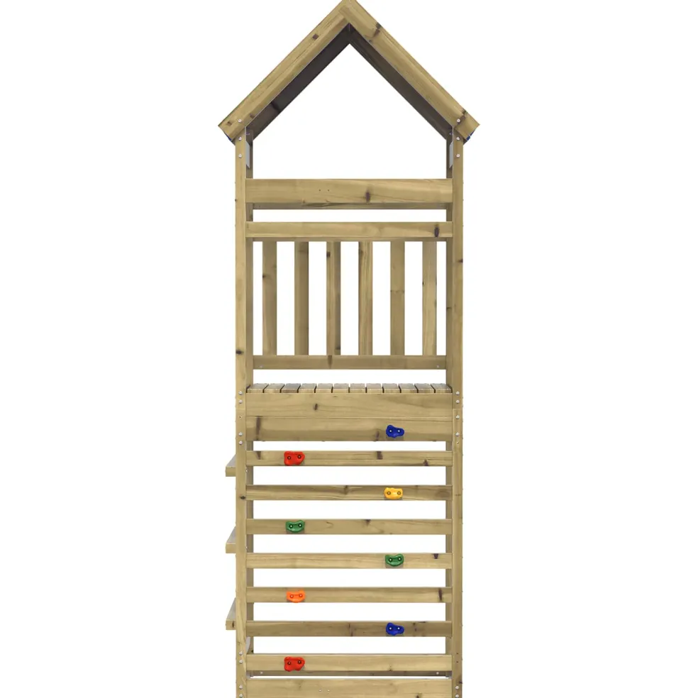 vidaXL Speeltoren Bruin 52,5 x 85 x 265 cm Massief geïmpregneerd hout