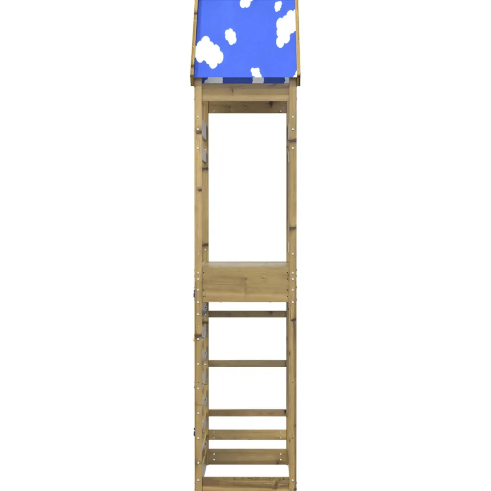 vidaXL Speeltoren Bruin 52,5 x 85 x 265 cm Massief geïmpregneerd hout