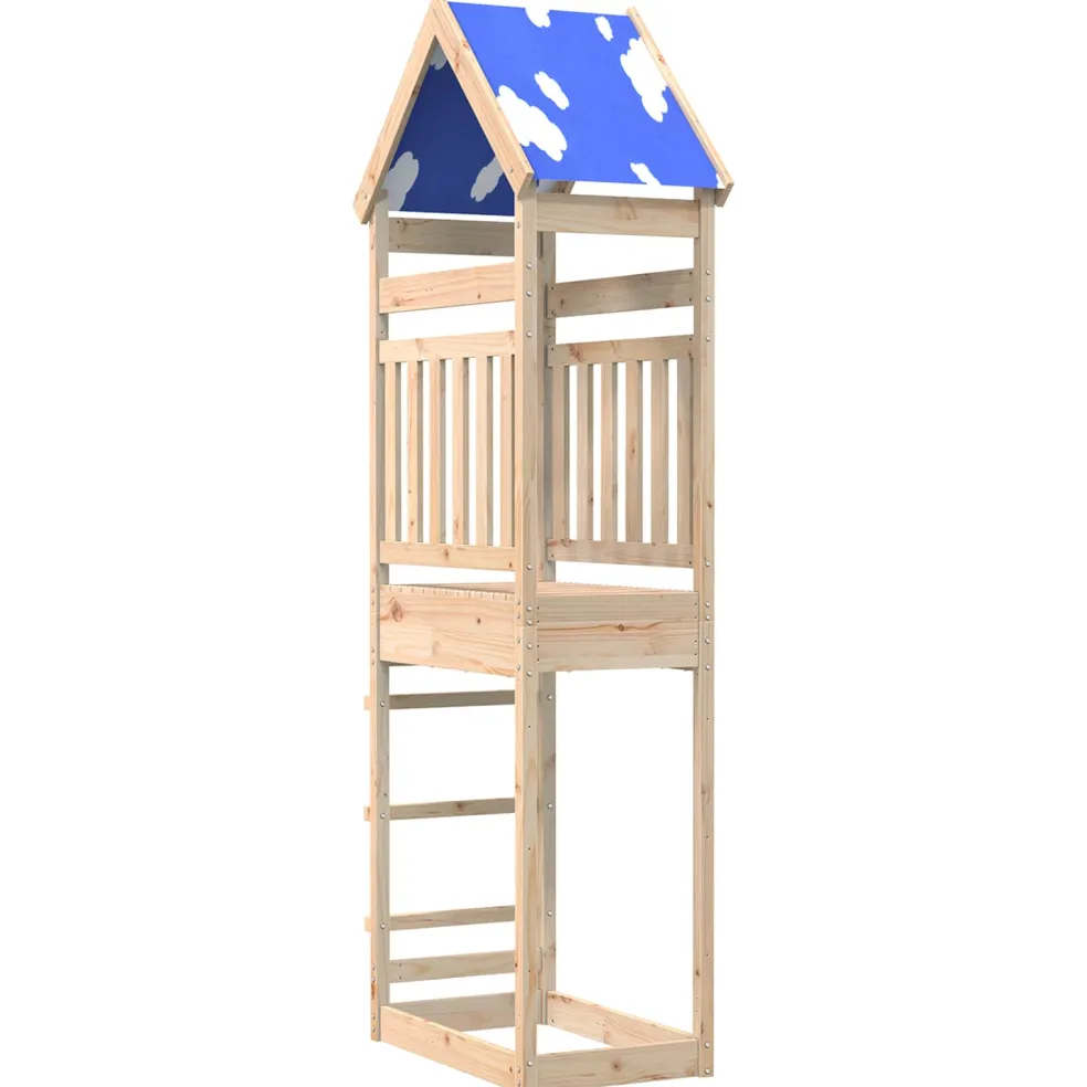 vidaXL Speeltoren Bruin 52,5 x 85 x 265 cm Massief grenenhout