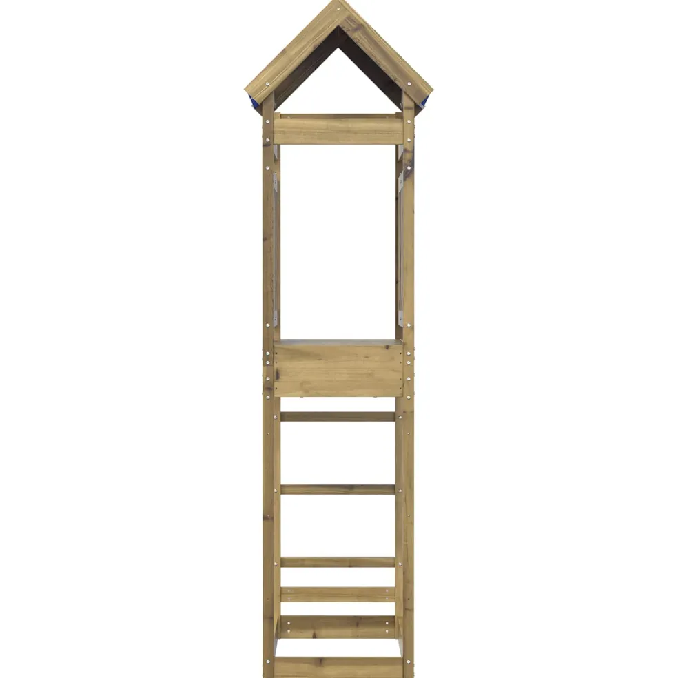 vidaXL Speeltoren Bruin 52,5 x 85 x 239 cm Massief geïmpregneerd hout