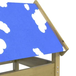 vidaXL Speeltoren Bruin 85 x 52,5 x 239 cm Massief geïmpregneerd hout