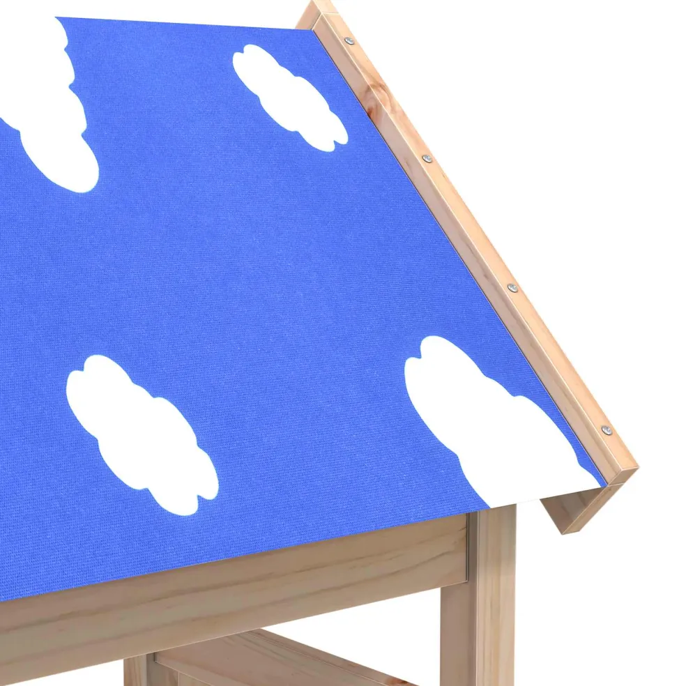 vidaXL Speeltoren Bruin 85 x 52,5 x 239 cm Massief grenenhout