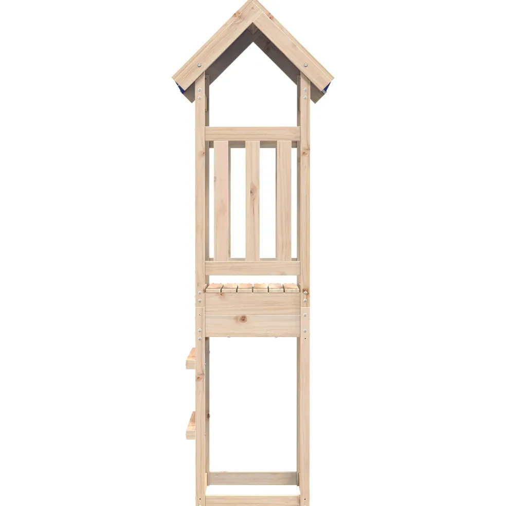 vidaXL Speeltoren Bruin 85 x 52,5 x 239 cm Massief grenenhout