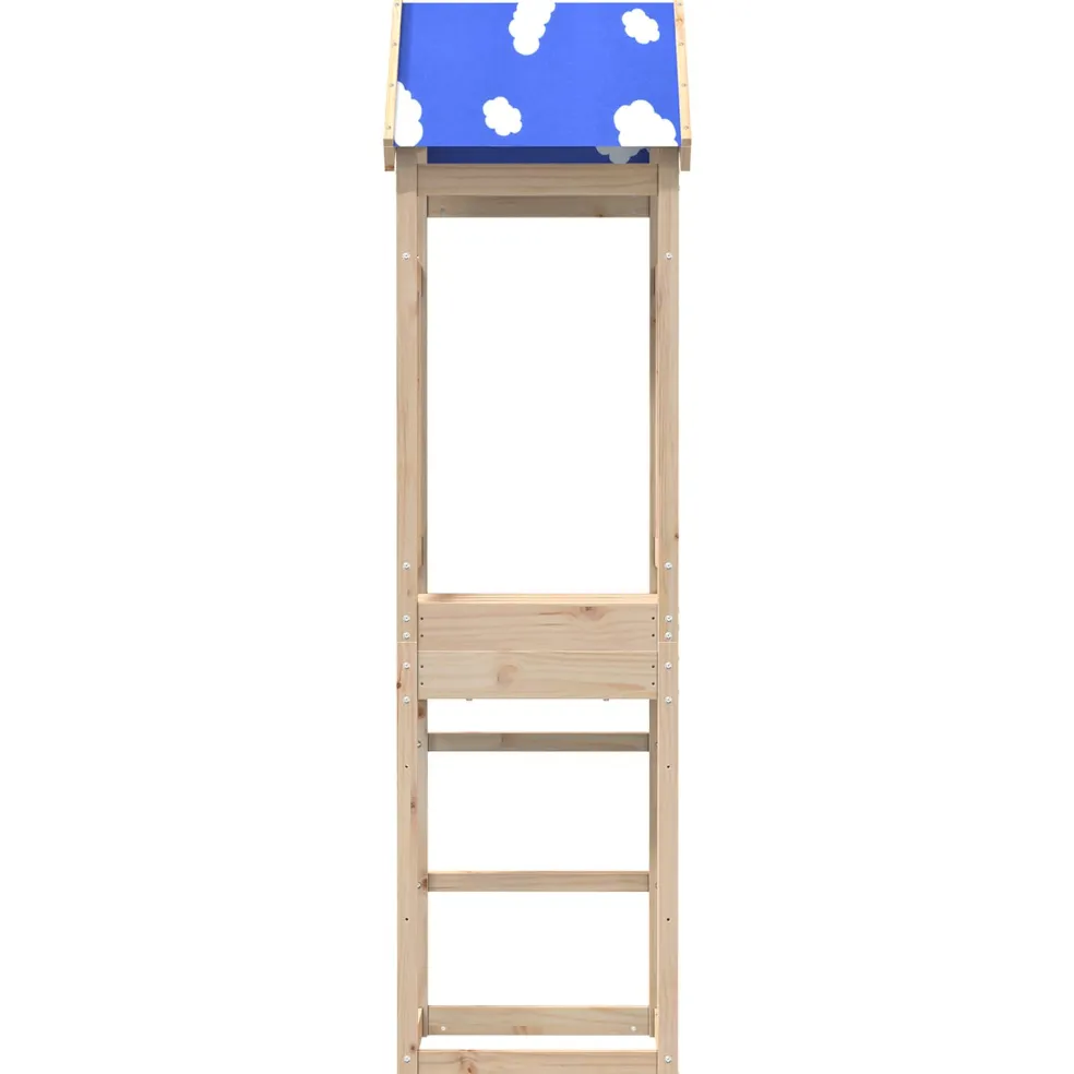 vidaXL Speeltoren Bruin 85 x 52,5 x 239 cm Massief grenenhout