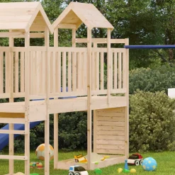 vidaXL Speeltoren Bruin 53 x 110,5 x 214 cm Massief grenenhout
