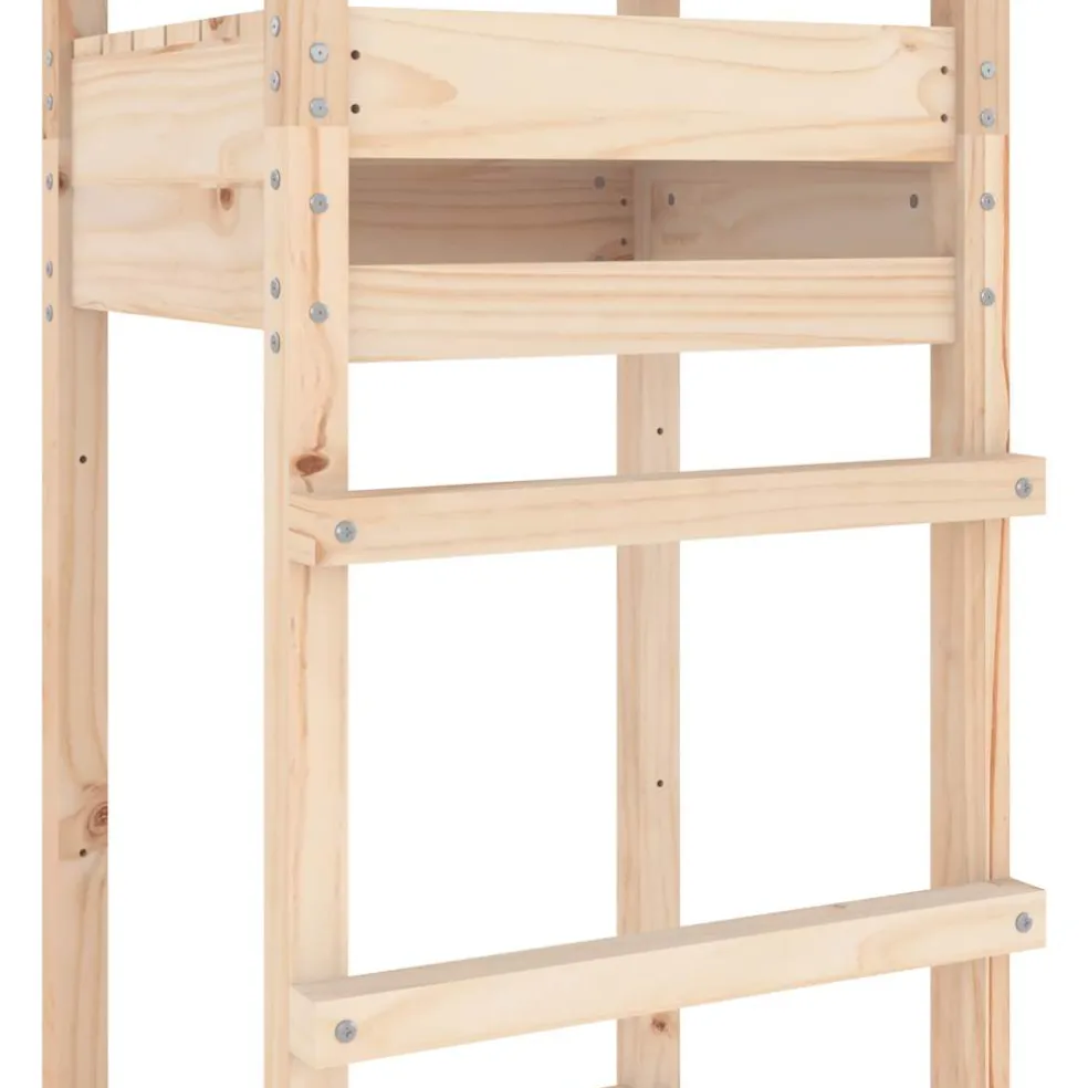 vidaXL Speeltoren 52,5x46,5x206,5 cm massief grenenhout