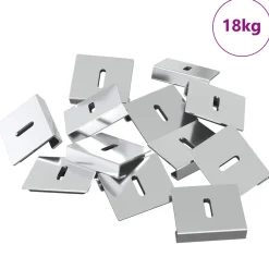 vidaXL Spiegel Bevestigingsbeugel 340 Nikkel 35 x 30 x 8,3 mm Staal
