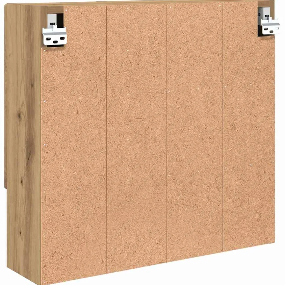 vidaXL Spiegelkast Artisan Eiken 59 x 17 x 55 cm Bewerkt hout