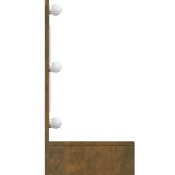 vidaXL Spiegelkast met LED-verlichting 90x31,5x62 cm gerookt eiken