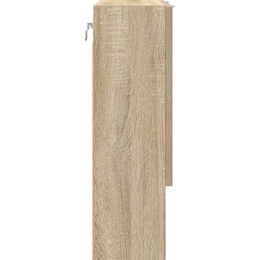 vidaXL Spiegelkast Sonoma Eiken 59 x 17 x 55 cm Bewerkt hout