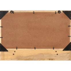 vidaXL Spiegel met schap 80x8x55 cm glas en massief mangohout