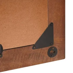 vidaXL Spiegel Rechthoekig Bruin en Zilver 50 x 2,5 x 70 cm