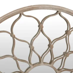 vidaXL Spiegel rond 40x3 cm ijzer zandkleurig