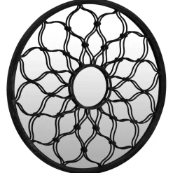 vidaXL Spiegel rond 40x3 cm ijzer zwart