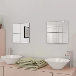 vidaXL Spiegeltegels frameloos 8 st 20,5 cm glas