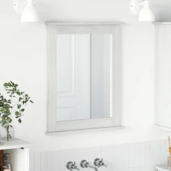 vidaXL Spiegel VIGO Antiek wit 55,5 x 5 x 70 cm Massief grenenhout