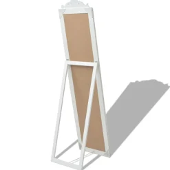 vidaXL Spiegel vrijstaand barok stijl 160x40 cm wit