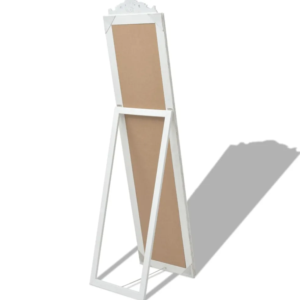 vidaXL Spiegel vrijstaand barok stijl 160x40 cm wit