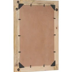 vidaXL Spiegel Wandgemonteerd Bruin en zwart 70 x 50 x 3 cm Glas