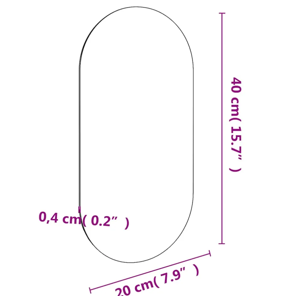 vidaXL Spiegel 40x20 cm glas