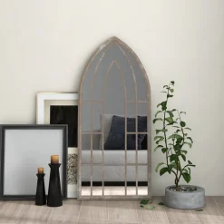 vidaXL Spiegel 100x45 cm ijzer zandkleurig