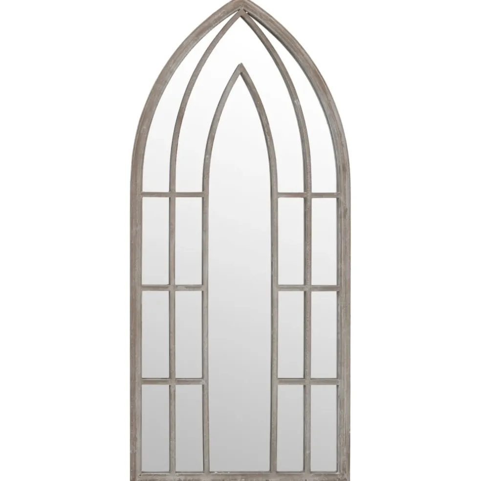 vidaXL Spiegel 100x45 cm ijzer zandkleurig