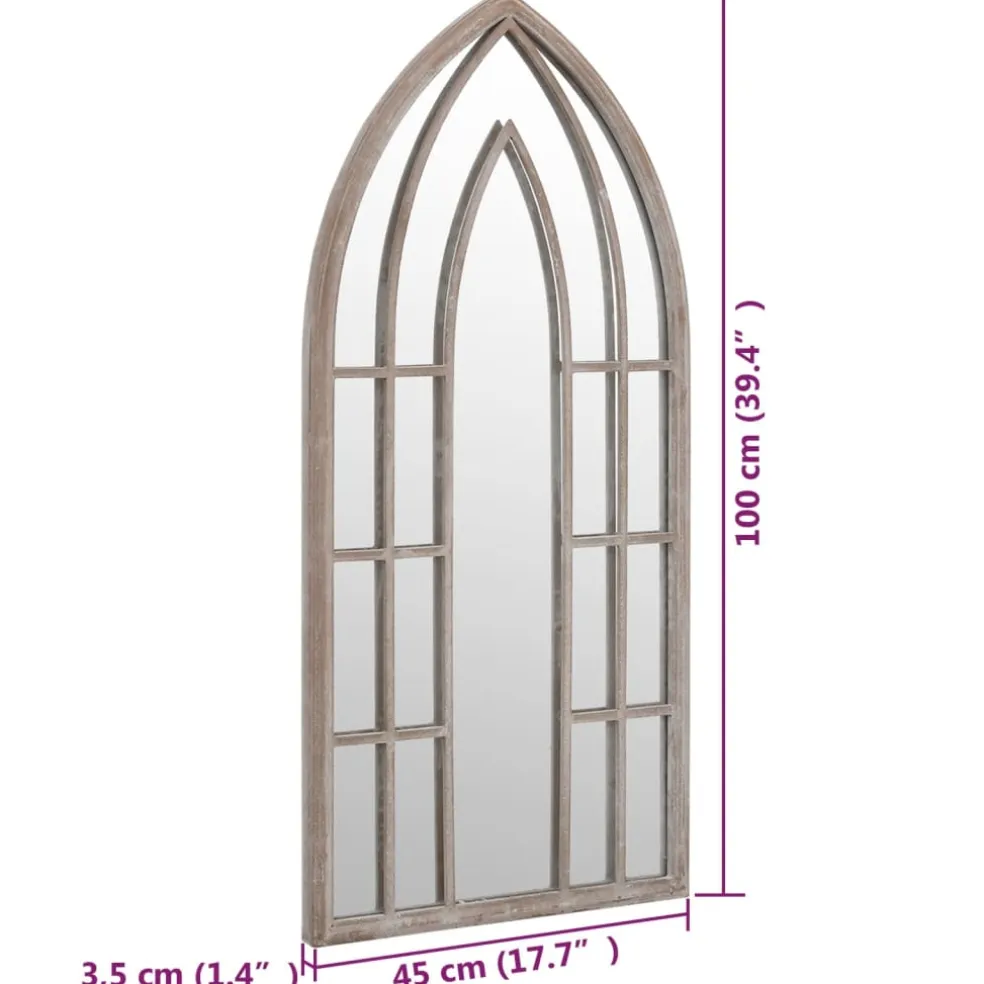 vidaXL Spiegel 100x45 cm ijzer zandkleurig