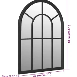vidaXL Spiegel 60x45 cm ijzer zwart